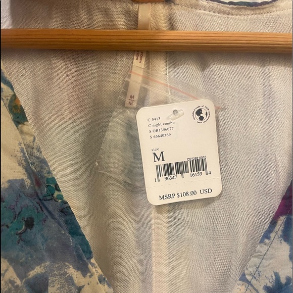 Free people blue floral dress, size M, NWTs - Picture 6 of 6